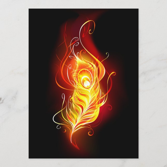 Fire Peacock Feather Menu (Front)