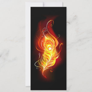 Fire Peacock Feather Save The Date