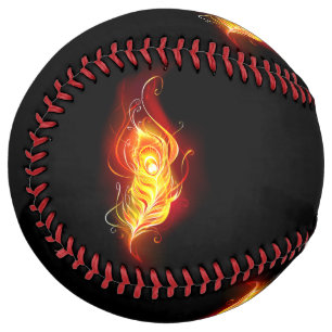 Fire Peacock Feather Softball