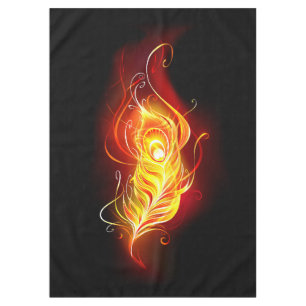 Fire Peacock Feather Tablecloth