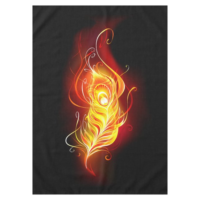 Fire Peacock Feather Tablecloth (Front)