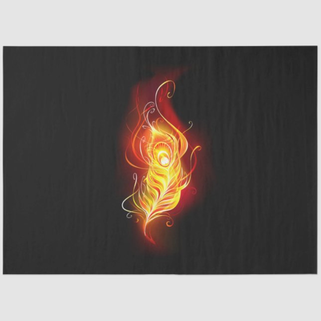 Fire Peacock Feather Tissue Paper (Front)