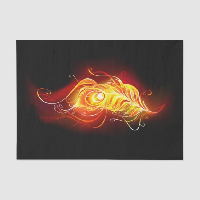 Fire Peacock Feather Tissue Paper (Front)