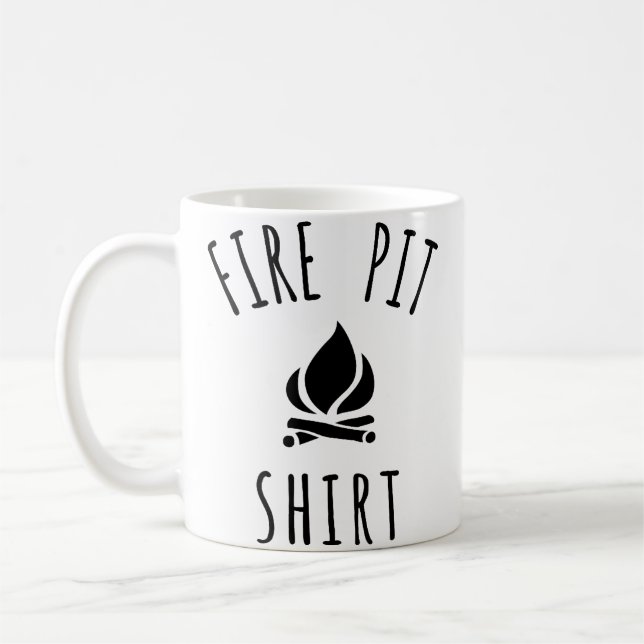 Fire Pit Lake Life Funny Campfire Bonfire Camping  Coffee Mug (Left)