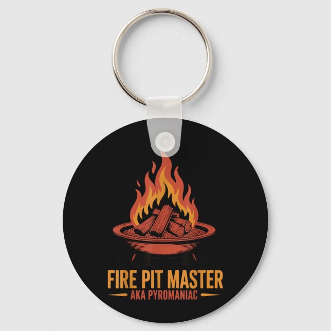 Fire Pit Master Pyromancy Pyrotechnics Fire Pit Key Ring (Front)
