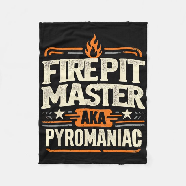 Fire Pit Master Pyromancy Pyrotechnics Fire Pit Lo Fleece Blanket (Front)