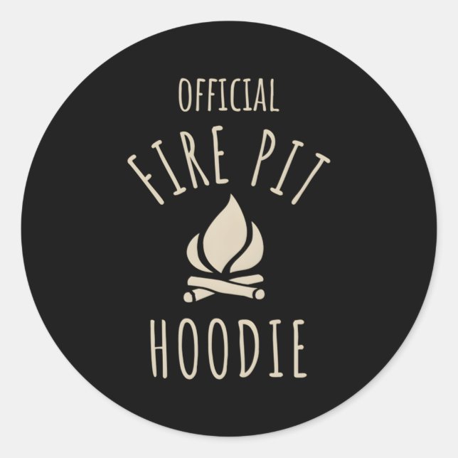 Fire Pit Official Campfire Bonfire Camg Classic Round Sticker (Front)