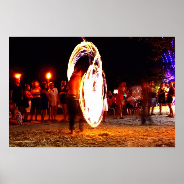 Fire Poi Full Moon Party Poster (Front)
