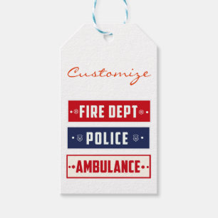 Fire Police Ambulance Thunder_Cove Gift Tags