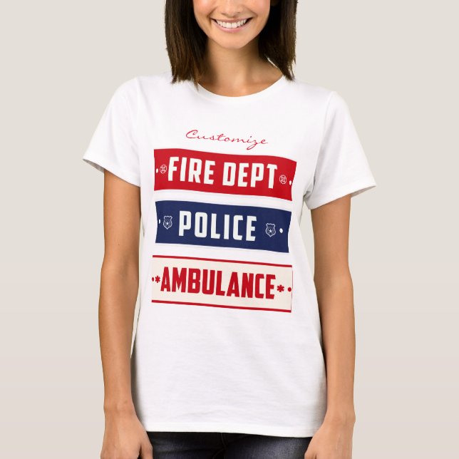 Fire Police Ambulance Thunder_Cove T-Shirt (Front)