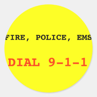 Fire, Police EMS 911 Sticker
