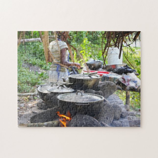 Fire Pots Jamaica Beach. Jigsaw Puzzle (Horizontal)