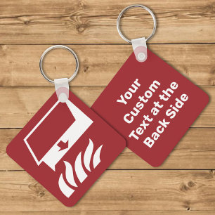 Fire Protection Door Safety Sign Key Ring