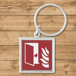 Fire Protection Door Safety Sign Key Ring