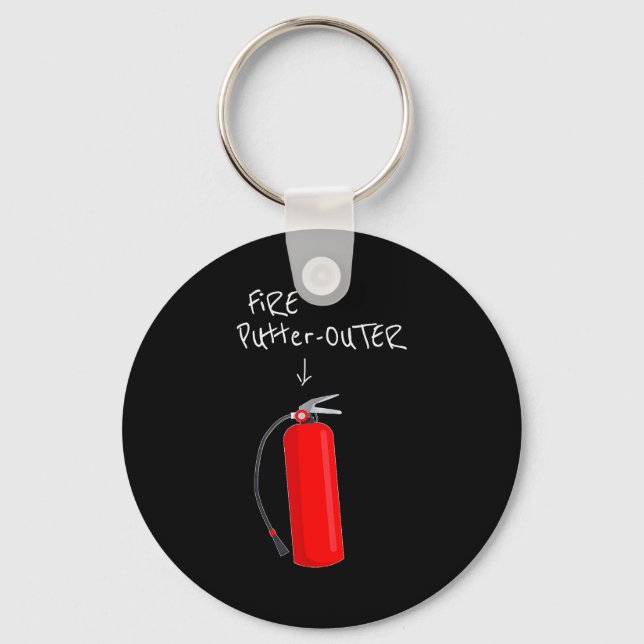 Fire Putter Outer Fire Extinguisher Fire Fighter F Key Ring (Front)