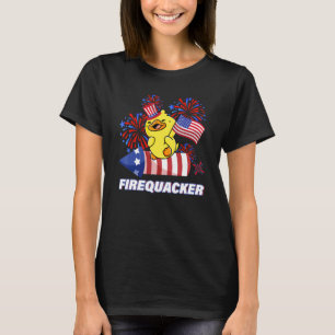 Fire Quacker 4th Of July 2022 Party Usa Flag Firew T-Shirt