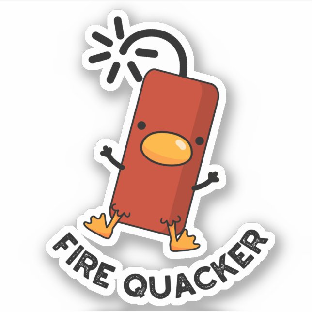 Fire Quacker Funny Fireworks Pun  (Front)