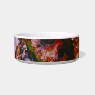 Fire Quartz Crystal Geode Marble Abstract Bowl