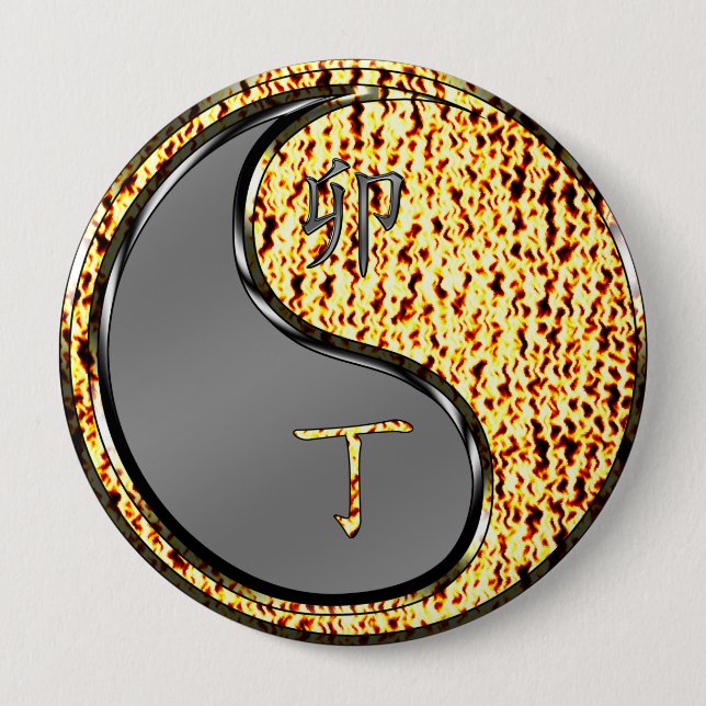 Fire Rabbit 10 Cm Round Badge (Front)
