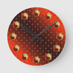 Fire Rabbit Round Clock