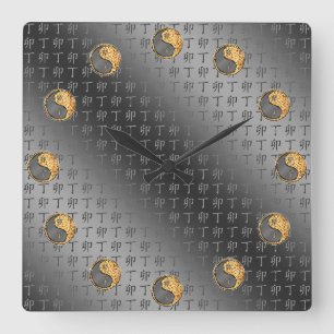 Fire Rabbit Square Wall Clock
