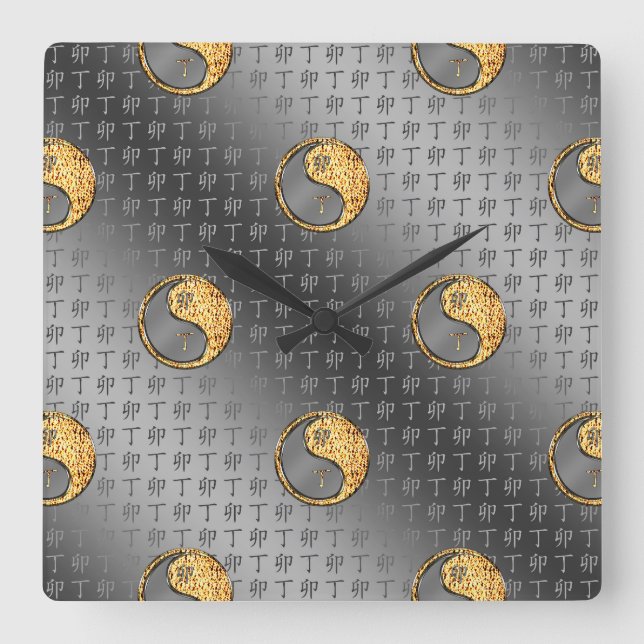Fire Rabbit Square Wall Clock (Front)