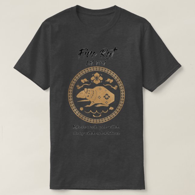 Fire Rat 199697 Chinese Zodiacs Gold Collection T-Shirt (Design Front)