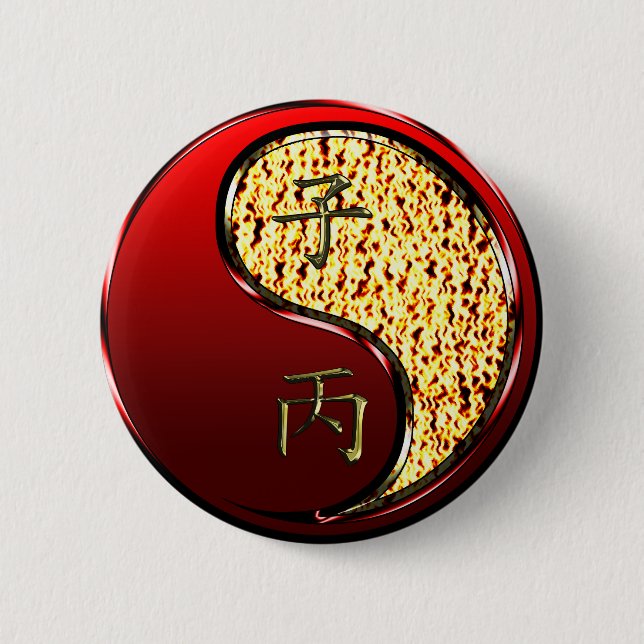 Fire Rat 6 Cm Round Badge (Front)