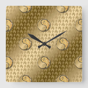 Fire Rat Square Wall Clock