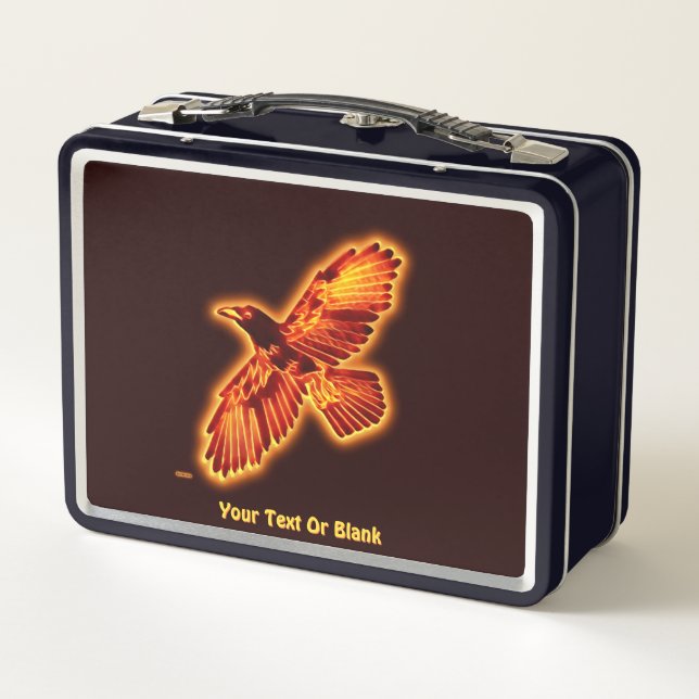 Fire Raven Metal Lunch Box (Back)