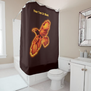 Fire Raven Shower Curtain