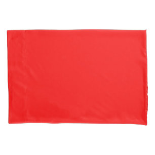Fire Red colour Easily Customise This Pillowcase