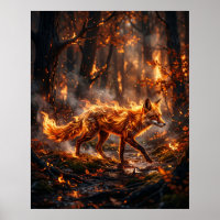 Fire Red Fox Ember Forest
