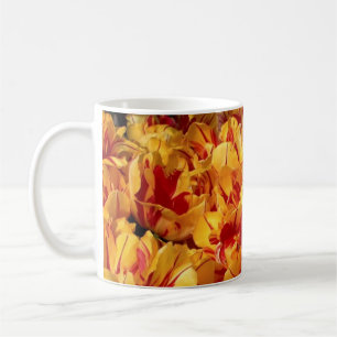 Fire Red Orange Tulips Coffee Mug