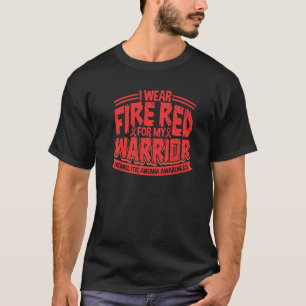 Fire Red Ribbon Fighting For Hemolytic Anaemia Awa T-Shirt