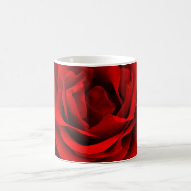 Fire Red Rose Coffee Mug (Center)