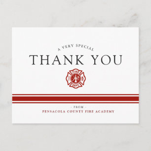 Fire Rescue Academy Custom Thank You Postcard