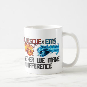 FIRE RESCUE & EMS TOGETHER WE MAKE A DIFFERENCE COFFEE MUG