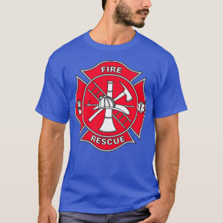 Fire Rescue Fire Department Maltese Cross Full Col T-Shirt