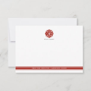 Fire Rescue Maltese Cross Card