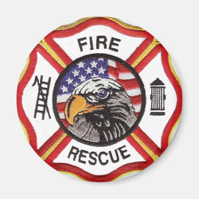 Fire Rescue Maltese Cross Magnet (Front)