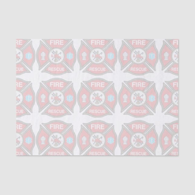 Fire Rescue Maltese Cross Tissue Paper (Front)