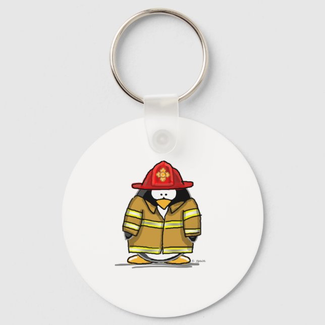 Fire Rescue Penguin Key Ring (Front)