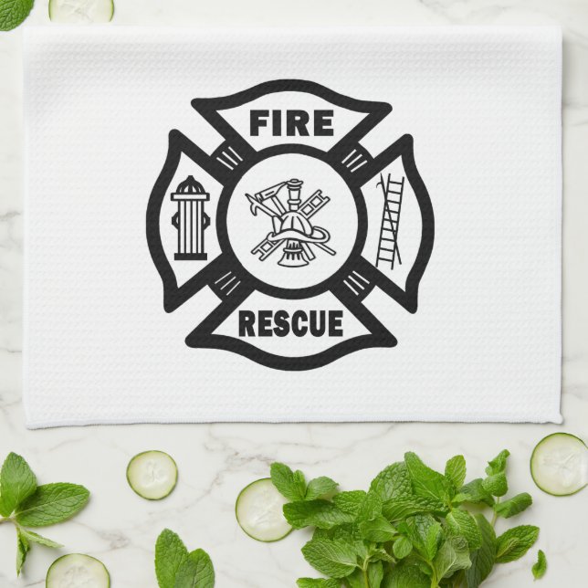 Fire Rescue Tea Towel (Folded)
