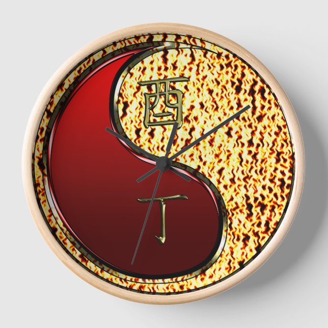 Fire Rooster Clock (Front)
