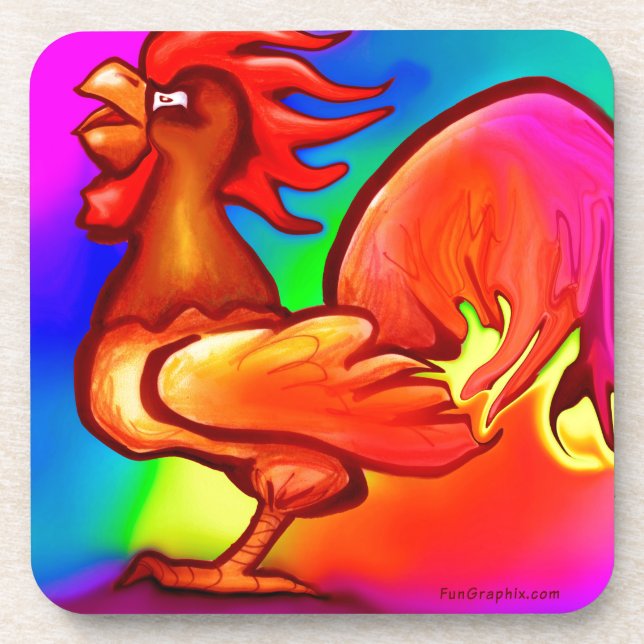 Fire Rooster Coaster (Front)