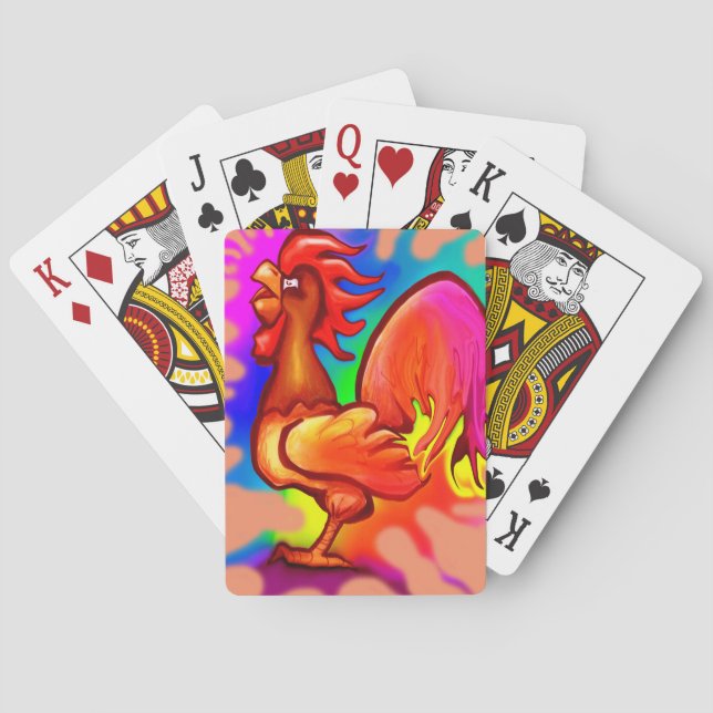 Fire Rooster Playing Cards (Back)
