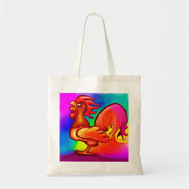 Fire Rooster Tote Bag (Front)