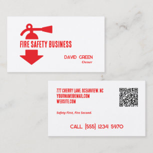 Fire Safety Custom QR Business Card
