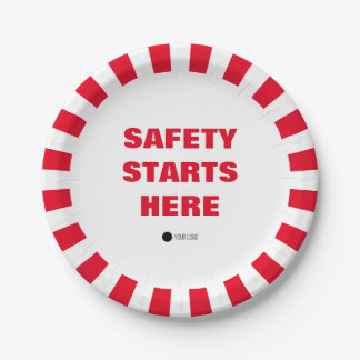 Fire Safety Department Office Party Round Paper Plate